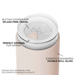 DOE LITTLE CUP 355mL (12oz) -Bkr Shop bkr insulated glass tumbler 12oz doe little cup 355ml 12oz tndoebb l12ht 810095831720 34755405381803