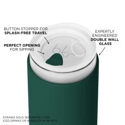 EVERLY LITTLE CUP 355mL (12oz) -Bkr Shop bkr insulated glass tumbler 12oz everly little cup 355ml 12oz grevrpb l12ht 810095831904 34890481369259