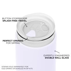 FOOF LITTLE CUP 355mL (12oz) -Bkr Shop bkr insulated glass tumbler 12oz foof cup 355ml 12oz vtfobtb l12ht 810095831386 34380939952299