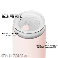 TUTU LITTLE CUP 355mL (12oz) -Bkr Shop bkr insulated glass tumbler 12oz tutu little cup 355ml 12oz pkttubb l12ht 810095831706 34755421044907