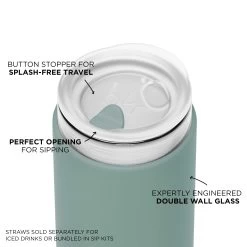 OCEAN DEMI CUP 500mL (16oz) -Bkr Shop bkr insulated glass tumbler 16oz ocean cup 500ml 16oz grocntb l16ht 810095831478 34381352534187