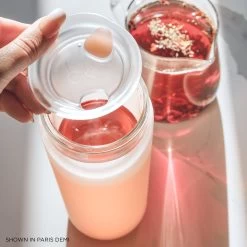 PARIS & THE COTTON CANDY - DEMI CUP SIP KIT 500ML (16oz) -Bkr Shop bkr insulated glass tumbler 16oz paris the cotton candy cup sip kit 500ml 16oz pkpcctb l16pb 34381112803499