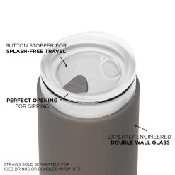 WEDNESDAY LITTLE CUP 355mL (12oz) -Bkr Shop bkr insulated glass tumbler kit wednesday cup 355ml 12oz bkwdntb l12ht 810095831423 34381264912555