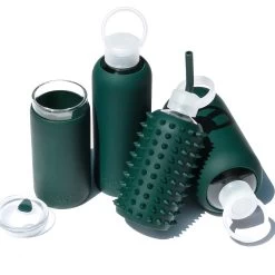 EVERLY & SEA FOREST - LITTLE CUP SIP KIT 355ML (12oz) -Bkr Shop bkr insulated sip kit double wall glass silicone tumbler silicone straw 12oz everly sea forest little cup sip kit 355ml 12oz gresfpb l12pb 34890649993387