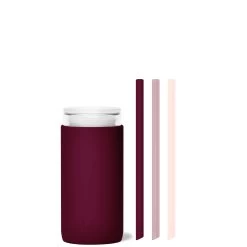 VALENTINA & A KISS ON EACH CHEEK - LITTLE CUP SIP KIT 355ML (12oz) -Bkr Shop bkr insulated sip kit double wall glass silicone tumbler silicone straw 12oz valentina a kiss on each cheek little cup sip kit 355ml 12oz rdvkcpb l12pb 34775970906283