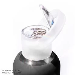 JET KEEP KIT LITTLE BOTTLE 500ML (16 OZ) -Bkr Shop bkr keep kit compact glass water bottle 16oz jet keep kit 500ml 16 oz bkjkkpb g16pb 34010073301163