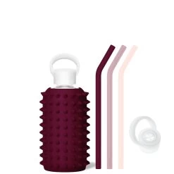 VALENTINA SPIKED & A KISS ON EACH CHEEK - LITTLE BOTTLE SIP KIT 500ML (16OZ) -Bkr Shop bkr sip kit silicone straw cap glass water bottle 16oz spiked valentina a kiss on each cheek little bottle sip kit 500ml 16 oz rdvkcpk t16pb 34775397073067