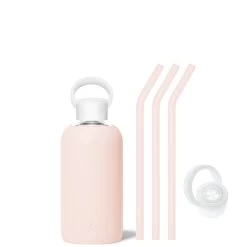 TUTU - LITTLE BOTTLE SIP KIT 500ML (16 OZ) -Bkr Shop bkr sip kit silicone straw cap glass water bottle 16oz tutu little bottle sip kit 500ml 16 oz pktskpb t16pb 34994664341675