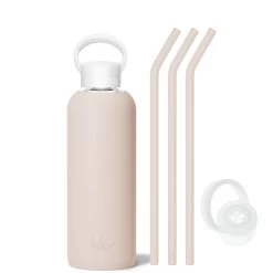 DOE - DEMI BOTTLE SIP KIT 650mL (22 OZ) -Bkr Shop bkr sip kit silicone straw cap glass water bottle 22oz doe demi bottle sip kit 650ml 22 oz tndskpb t22pb 34845945069739