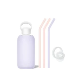 FOOF & THE COTTON CANDY - LITTLE BOTTLE SIP KIT 500ML (16 OZ) -Bkr Shop bkr sip kit silicone straw cap glass water bottle 32oz foof cotton candy little bottle sip kit 500ml 16 oz mxfcctb t16pb 35462461751467