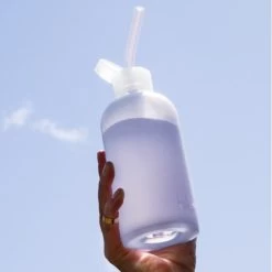 DREAM & THE SOCIALITE VIOLETS - TEENY BOTTLE SIP KIT 250ML (8 OZ) -Bkr Shop bkr sip kit silicone straw cap glass water bottle 8oz dream the socialite violets sip kit 250ml 8 oz bldsstb t08pb 34119443480747