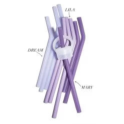 SOCIALITE VIOLETS TEENY BOTTLE STRAWS 250ML (8 OZ) SET OF THREE -Bkr Shop bkr water bottle accessory kit socialite violets straws 250ml 8 oz set of three mxdlmxn n23rt 8 12746e 11 33703241318571